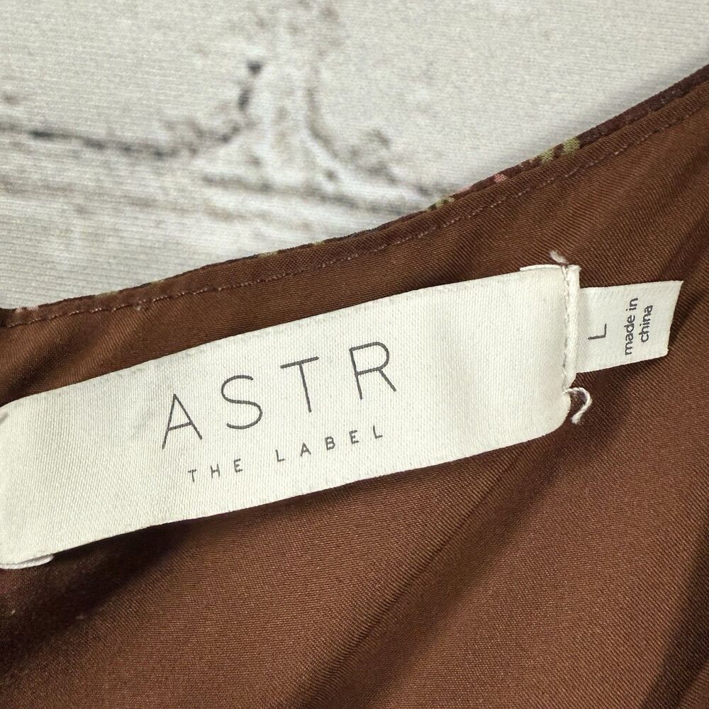 Astr Floral Midi Dress in Brown and Pink - Picture 10 of 14